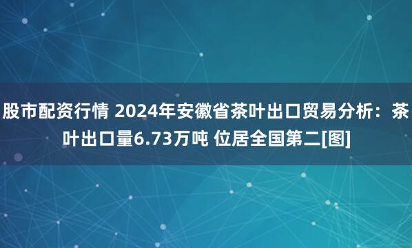 股市配资行情 2024年安徽省茶叶出口贸易分析：茶叶出口量6.73万吨 位居全国第二[图]