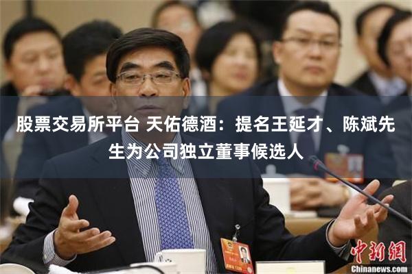股票交易所平台 天佑德酒：提名王延才、陈斌先生为公司独立董事候选人